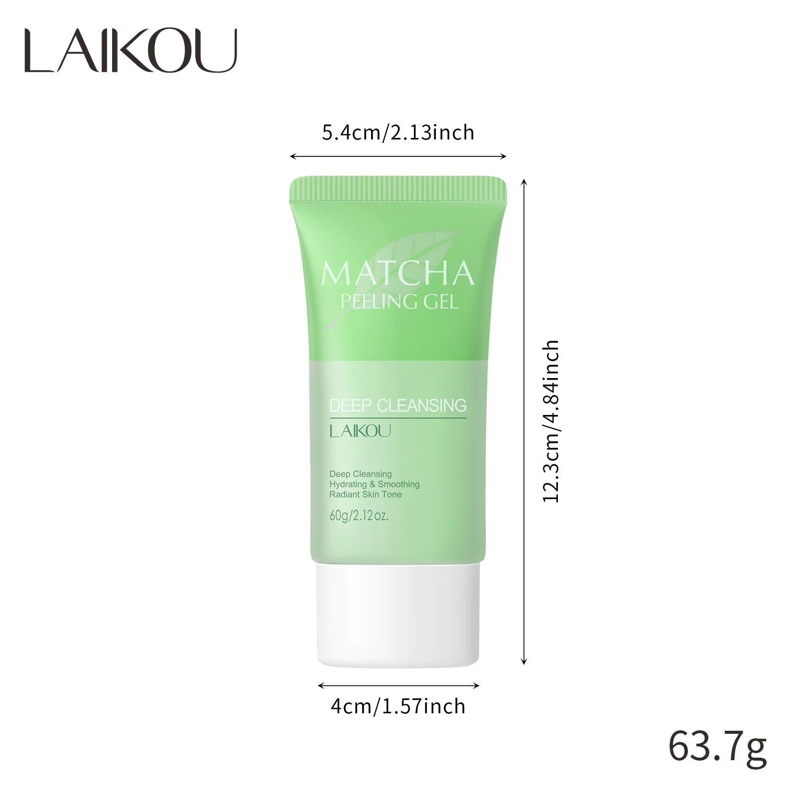 Exfoliante Corporal de Matcha de 60g: Gel Exfoliante para Piel Suave y Radiante
